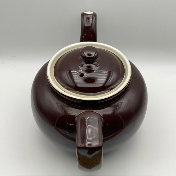 Hall- Elegant Brown Ceramic Teapot - Picture 6 of 14